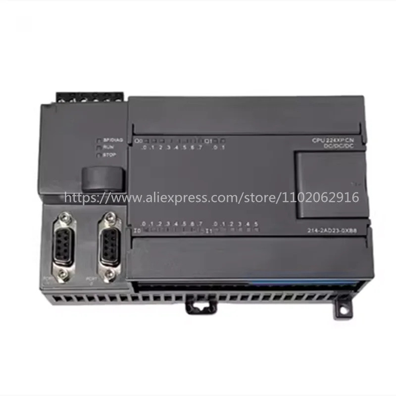 ✩ ตัวควบคุมโปรแกรม PLC CPU224XP 220V PLC เอาต์พุต S7-200ตัวควบคุมตรรกะที่ตั้งโปรแกรมได้