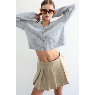 H&M(เอชแอนด์เอ็ม) เสื้อคาร์ดิแกนเนื้อละเอียดแบบสั้น ผู้หญิง …