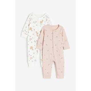 H&M(เอชแอนด์เอ็ม) ชุดนอนผ้าฝ้ายลายพิเศษ 2 ชุด เด็กอ่อน 10998…