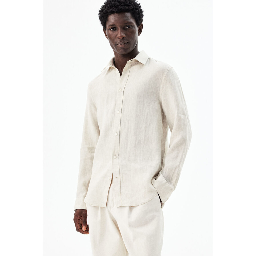 H&M(เอชแอนด์เอ็ม) เสื้อเชิ้ตลินินแบบ Regular Fit ผู้ชาย 1258318_1