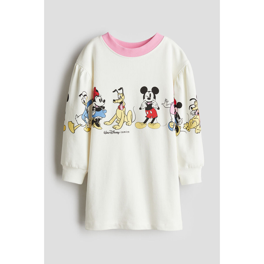 H&M(เอชแอนด์เอ็ม) เดรสเสื้อสเวตเชิ้ตพิมพ์ลาย เด็กผู้หญิง 1257458_1