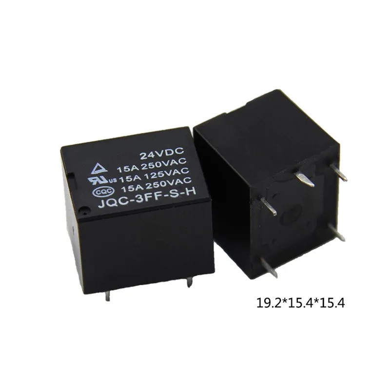 รีเลย์แม่เหล็กไฟฟ้าขนาดเล็ก <0>5 พิน/4 พิน 15A เปิดตามปกติ 5V 9V 12V 24VDC T73 JQC-3FF