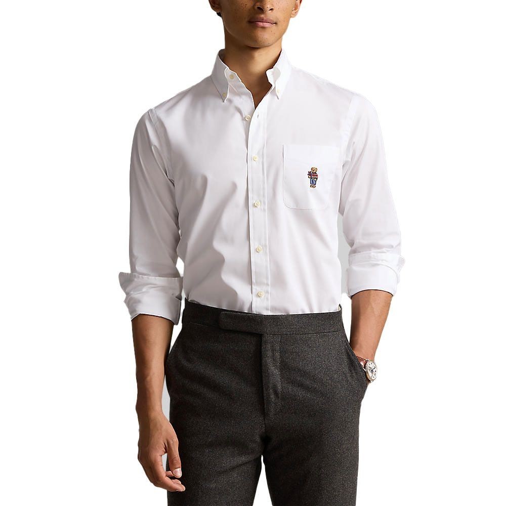 Polo Ralph Lauren เสื้อเชิ้ตผู้ชาย Custom Fit Polo Bear Poplin Shirt รุ่น MNPODSH37620510 หลากสี — صورة 2