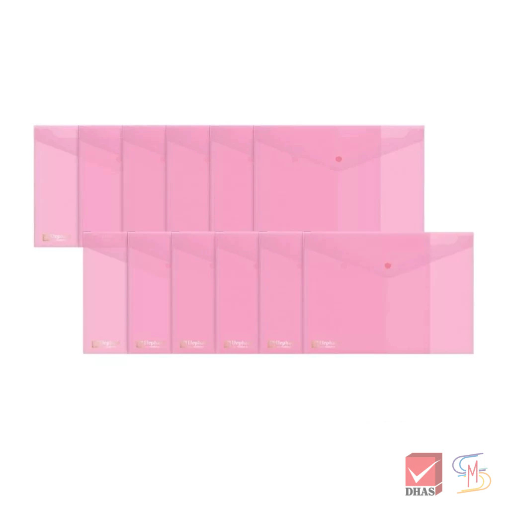 Elephant ตราช้าง แฟ้มกระเป๋า แฟ้มกระดุม 1 เม็ด No.425 A4 จำนวน 12 ซอง - รูปที่ 4