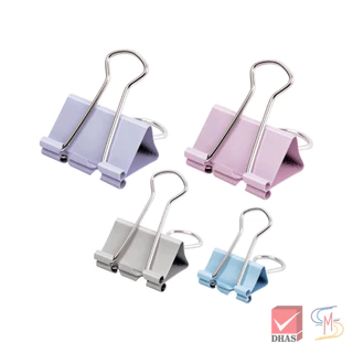 Elephant ตราช้าง คลิปหนีบกระดาษ สีพาสเทล No. E110 / E111 / E112 จำนวน 1 แผง