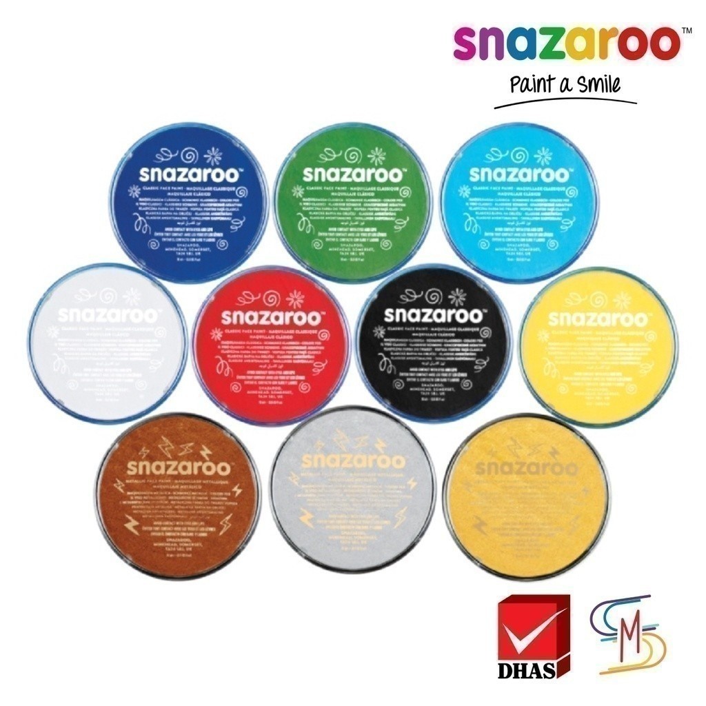 Snazaroo สีเพ้นท์หน้า แบบตลับ Face paint 18 มล.