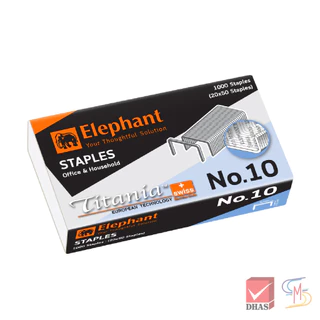 Elephant ตราช้าง ลวดเย็บกระดาษ ไททาเนีย No. 10 (แพ็ค 4 กล่อง)