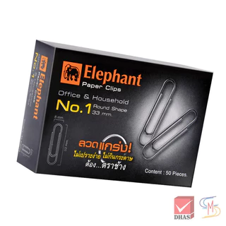 Elephant ตราช้าง ลวดเสียบกระดาษแบบกลม NO.1 33 มม.