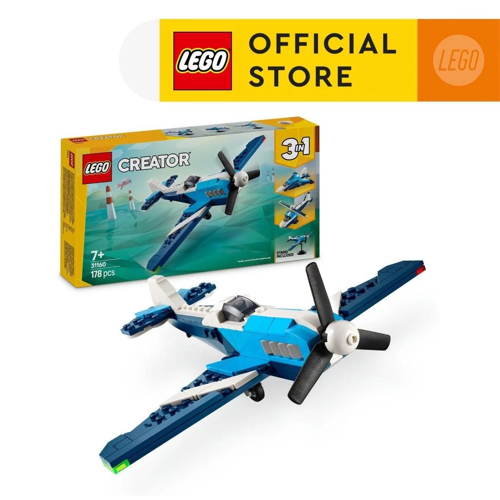 LEGO Creator 31160 Aircraft: Race Plane (178pcs.), Building Blocks, Kids Toy