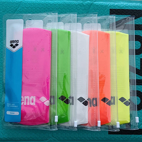 เหมาะสำหรับเด็กที่มีขนาดใหญ่ Arena หมวกว่ายน้ำผู้ใหญ่ซิลิโคนกันน้ำขนาดเดียว สีพื้น ความยืดหยุ่นสูง GICQ - รูปที่ 4