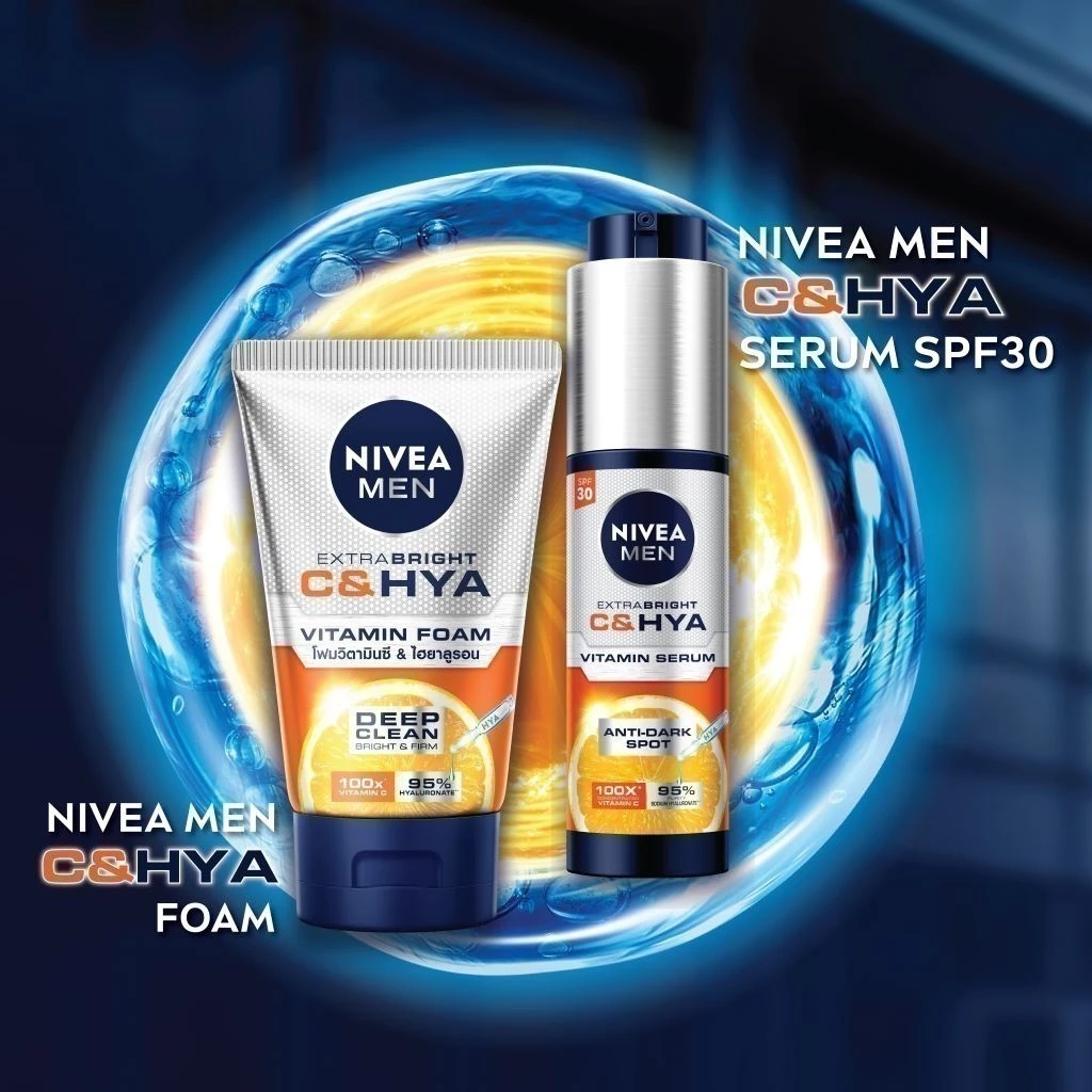 นีเวีย เมน เอ็กซ์ตร้า ไบรท์ ซี แอนด์ ไฮยา เอจ ดีเฟนซ์ วิตามิน วอช 150 ก. NIVEA โฟมล้างหน้า thumbnail 6