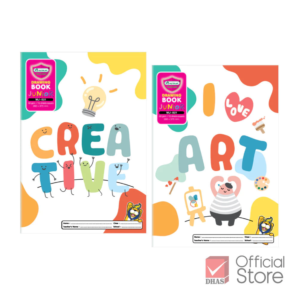 Master Art สมุดวาดรูป สมุดวาดเขียน 80G 10S MJ-021 จำนวน 1 เล่ม (คละลาย)