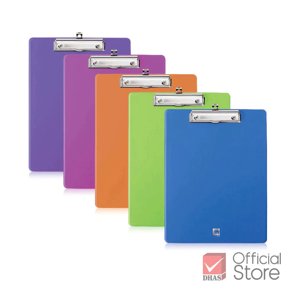 Elephant คลิปบอร์ด PP-TS 7770 A4 คละสี จำนวน 1 ชิ้น