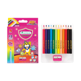 [ยกแพ็ค 12 กล่อง] Master Art สีไม้ ดินสอสีไม้ แท่งสั้น 12 สี รุ่นซุปเปอร์ไบรท์ จำนวน 12 กล่อง