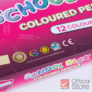 Master Art สีไม้ ดินสอสีไม้ 12 สี 144 แท่ง รุ่น School pack จำนวน 1 ชุด