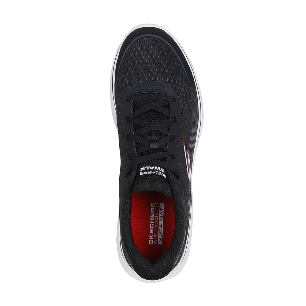 Skechers สเก็ตเชอร์ส รองเท้าผู้ชาย Men GOwalk 7 Alen Walking Shoes - 216556-BKRD Air-Cooled Goga Mat