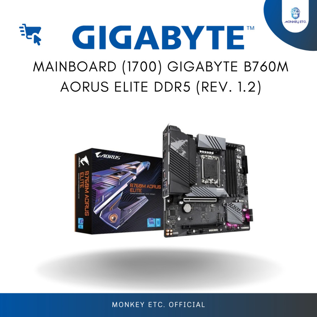 MAINBOARD (1700) GIGABYTE B760M AORUS ELITE DDR5 (REV. 1.2)