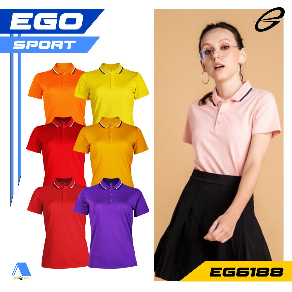 [[ส่งฟรี!! มีเงินคืน]] EGO SPORT เสื้อโปโลหญิง รหัส EG6188 ชุดที่ 1 แท้100%