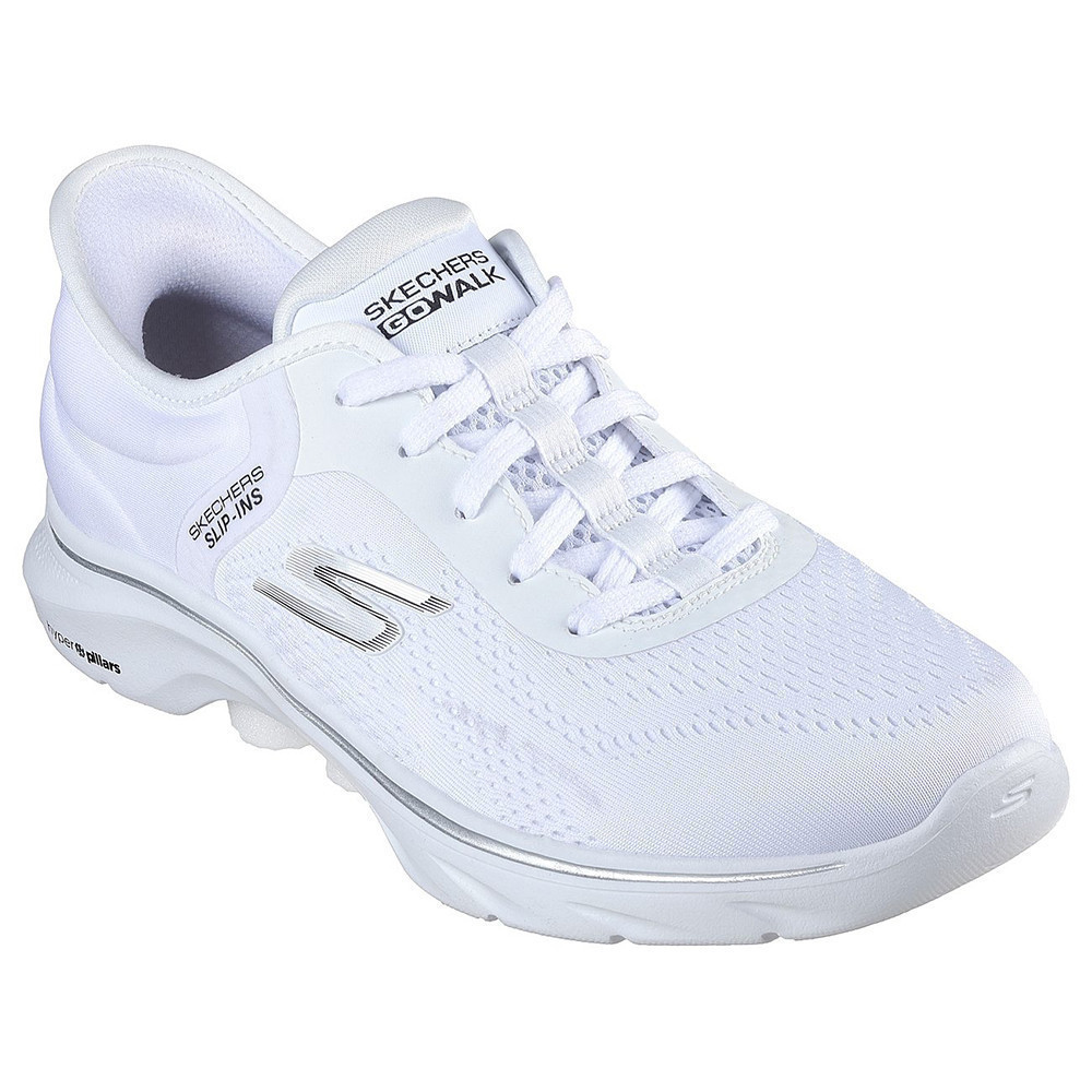 Skechers สเก็ตเชอร์ส รองเท้าผู้หญิง Women Slip-ins GOwalk 7 Valin Walking Shoes - 125233-WBK Air-Cooled Memory Foam