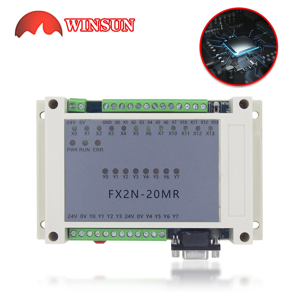 บอร์ดควบคุมลอจิกที่ตั้งโปรแกรมได้ FX2N-23MR FX2N-20MT สำหรับระบบอัตโนมัติ PLC 12 อินพุต 8/11 เอาท์พุ