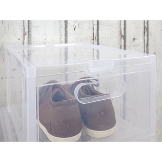 INDEX LIVING MALL กล่องรองเท้าฝาหน้า รุ่นเลโก้ ขนาด 27 x 36 x 19 ซม. - สีขาว