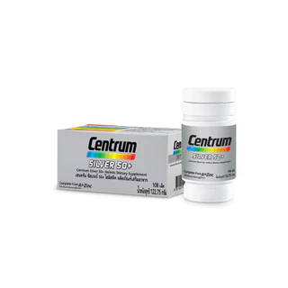 CENTRUM SILVER 50+ HOLISTIC 108เม็ด เซนทรัมซิวเวอร์ 50+ โฮลิสติค ผลิตภัณฑ์เสริมอาหารวิตามินรวมสำหรับอายุ50+