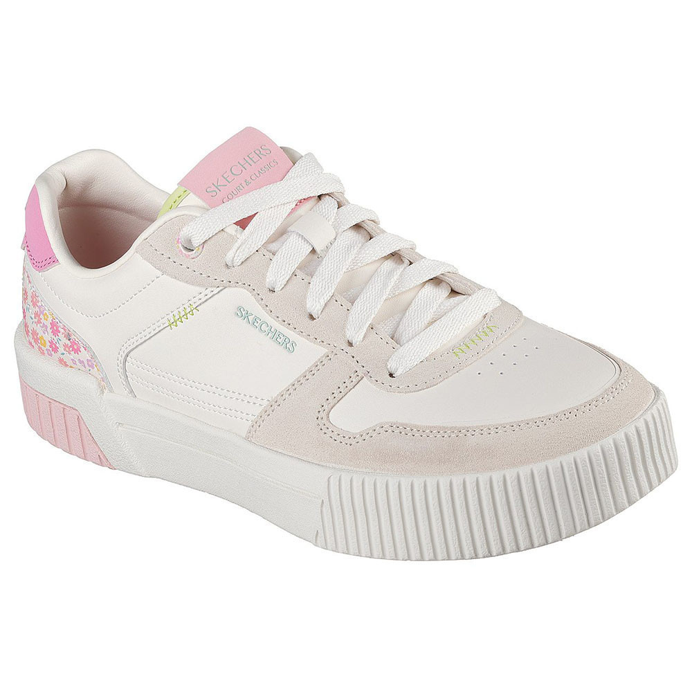 Skechers สเก็ตเชอร์ส รองเท้าผู้หญิง Women SKX Court Classics Jade Dainty Florals Shoes - 185224-NTMT
