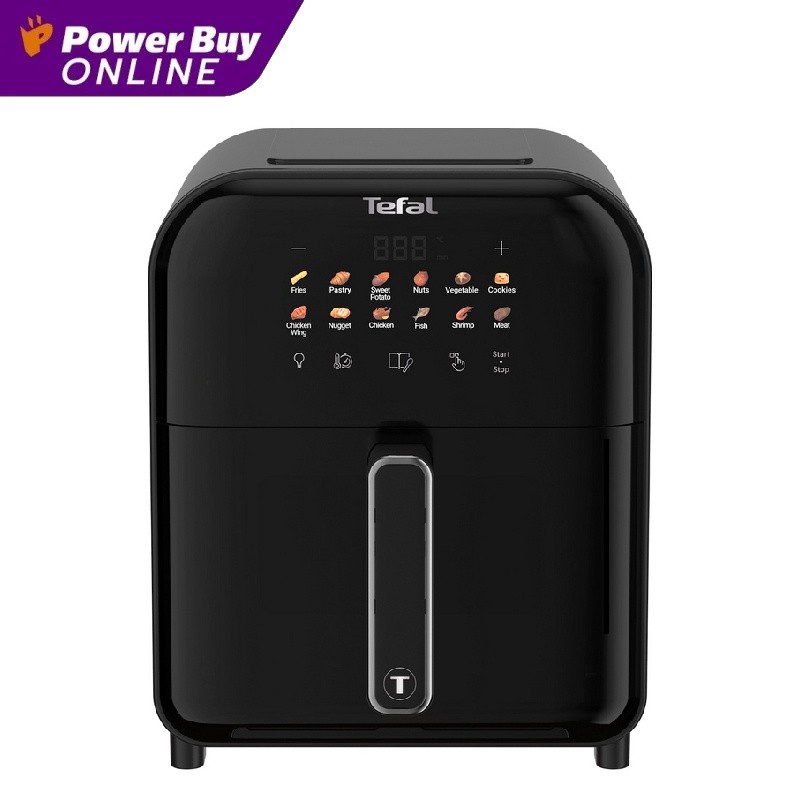 Tefal หม้อทอดไร้น้ำมันอินฟราเรด ดิจิตอล Easy Fry Far-Infrared Vision (1835 วัตต์, 6 ลิตร, สีดำ) รุ่น