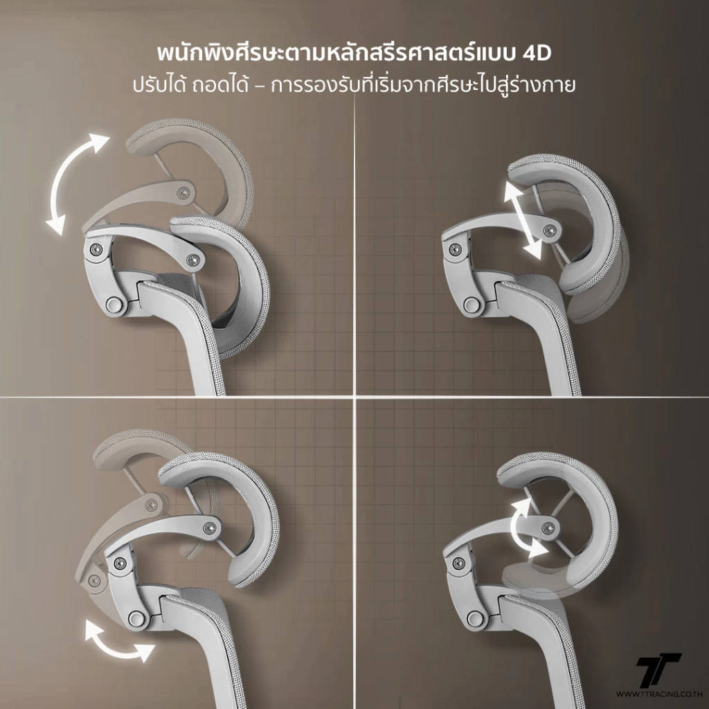 TTRacing เก้าอี้ทำงาน เก้าอี้สุขภาพ AEROFLEX Ergonomic Chair ที่วางแขน 3D เอน 110-140 องศา เก้าอี้คอม เก้าอี้เล่นเกม thumbnail 5