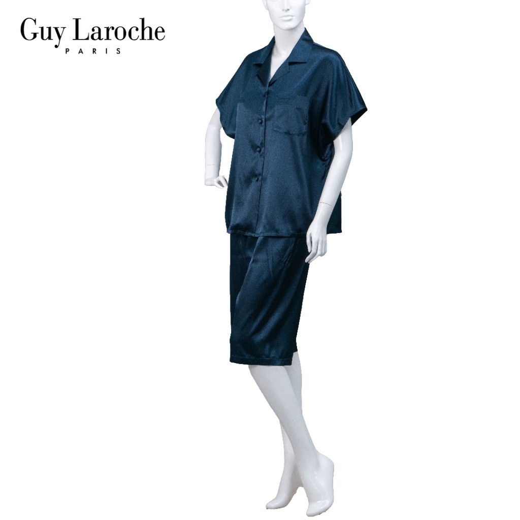 Guy Laroche ชุดนอน เสื้อ+กางเกง ผ้าซาตินผิวสัมผัส นุ่ม รูปที่ 7