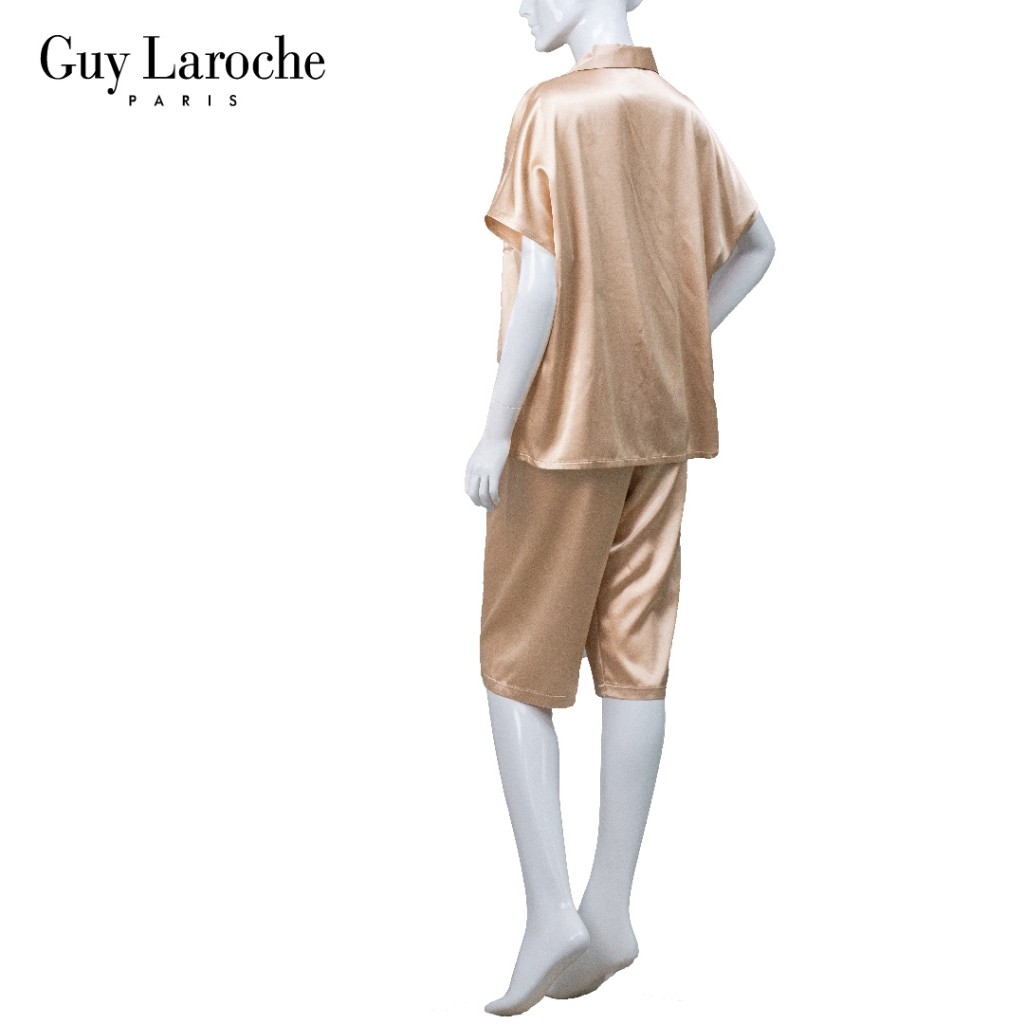 Guy Laroche ชุดนอน เสื้อ+กางเกง ผ้าซาตินผิวสัมผัส นุ่ม รูปที่ 6