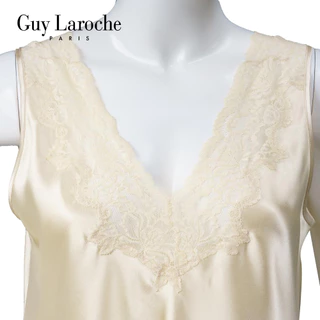Guy Laroche ชุดนอน GN3A28 ของแท้เกรด1 ชุดนอนกระโปรงยาวผ้าซาติน ผ้าลื่น เนื้อนุ่มแต่งลูกไม้หน้า หลัง