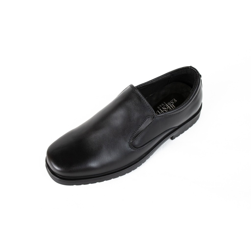 HEAVY SHOES รองเท้าหนังวัวแบบสวม รุ่น PB4509  สีดำ