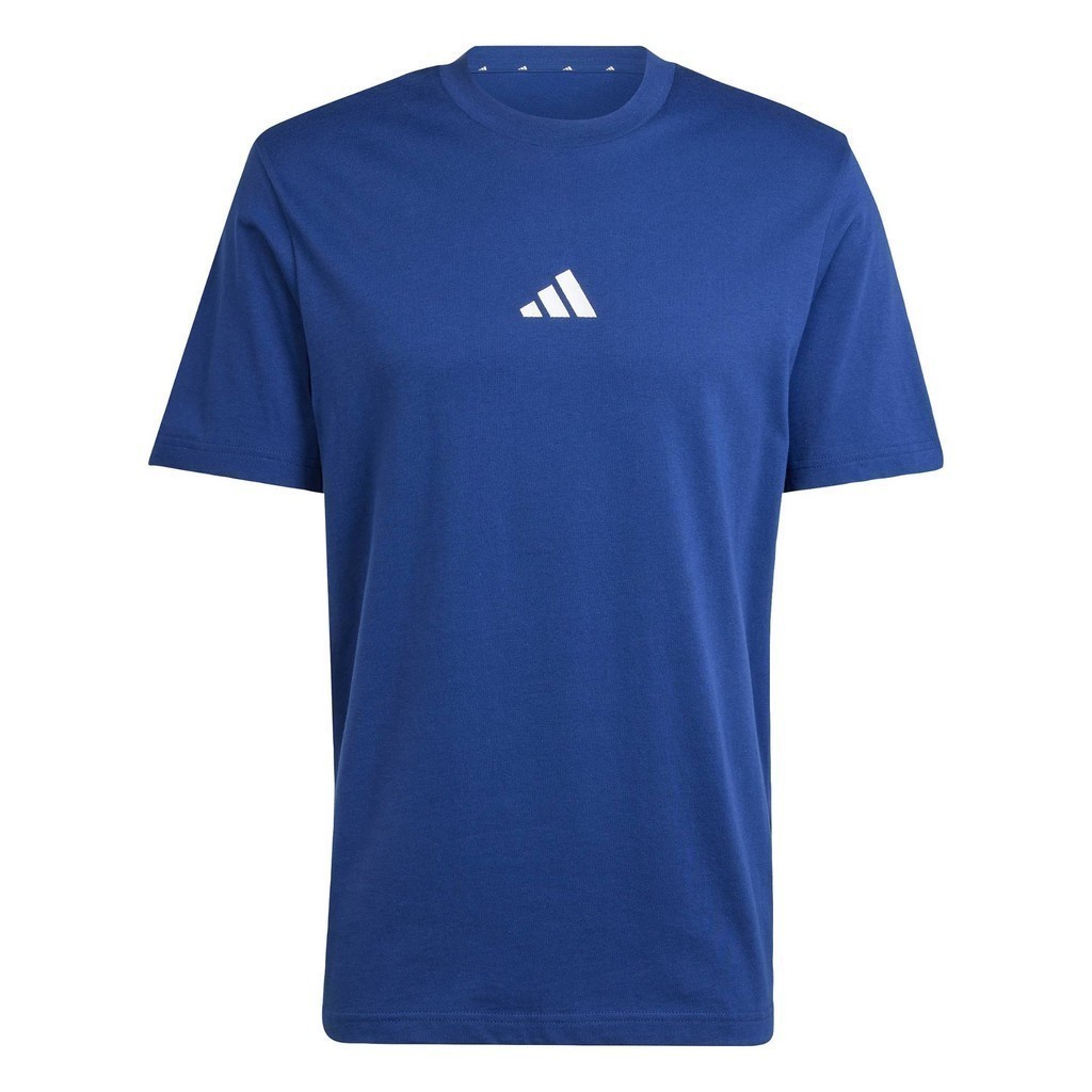 adidas ไลฟ์สไตล์ เสื้อยืดผ้าซิงเกิลเจอร์ซีย์ Essentials Small Logo ผู้ชาย สีน้ำเงิน JF1093 ราคา ถูกที่สุด ดีลบีเคเค แกลเลอรีภาพที่ 6