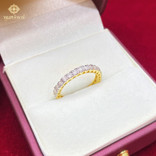 ส่งฟรี แหวนเพชรแถวเดียว เครื่องประดับไทย พูนทรัพย์ มีใบรับปร…