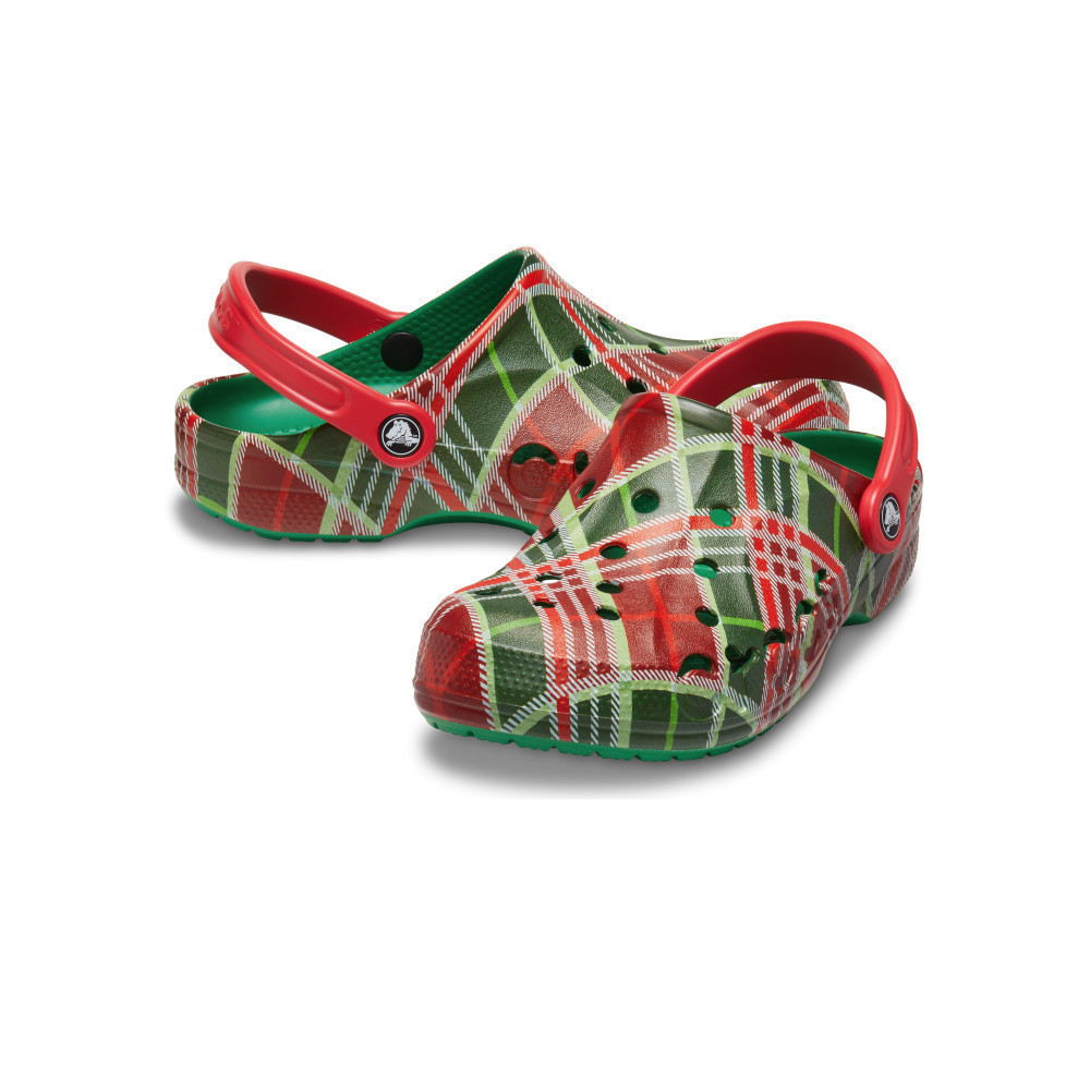 CROCS รองเท้าลำลองผู้ใหญ่ BAYA HOLIDAY PLAID CLOG รุ่น 210752310 - KELLY GREEN