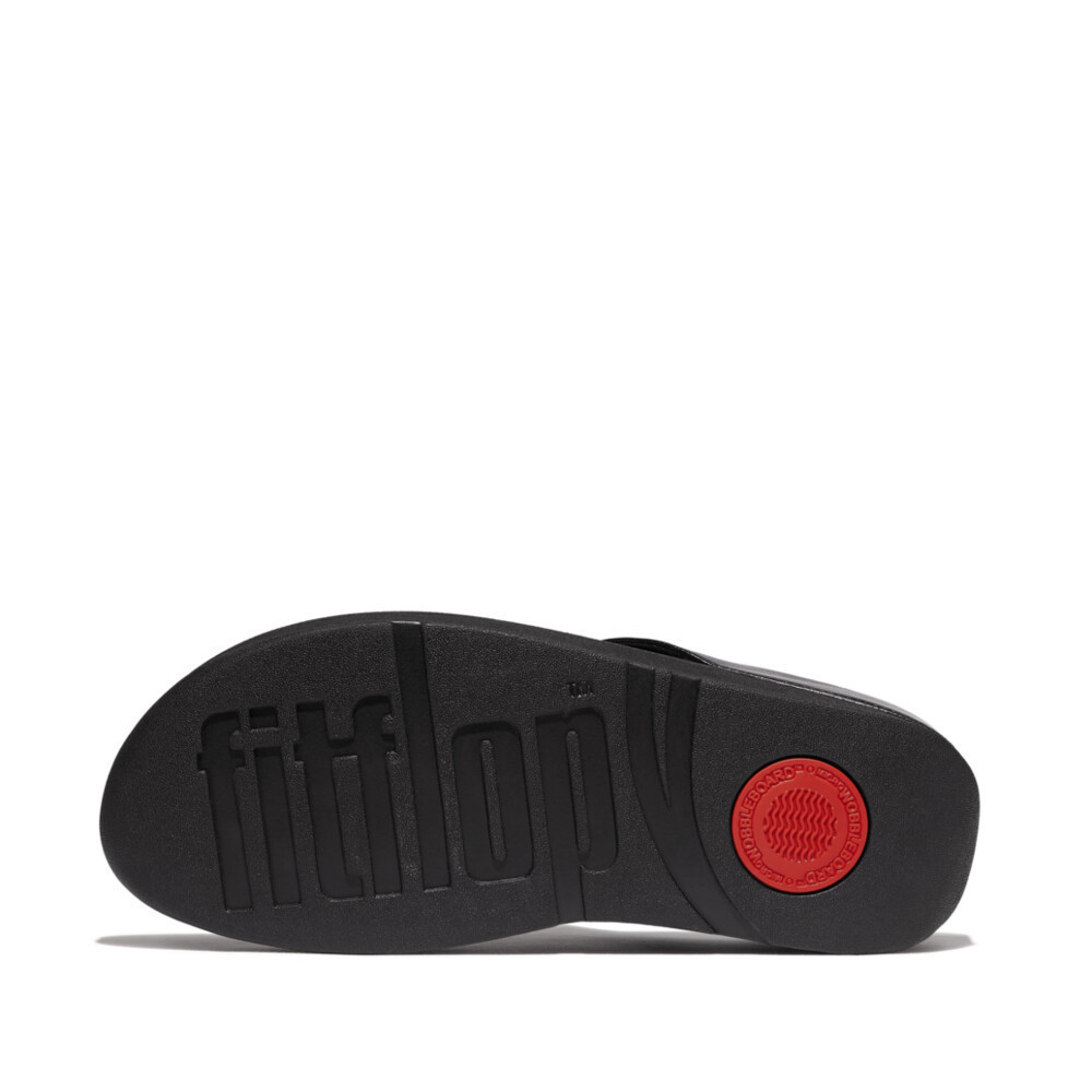 FITFLOP FINO CRYSTAL METALLIC TOE-POST รองเท้าแตะแบบหูหนีบผู้หญิง รุ่น IU2-090 สี BLACK