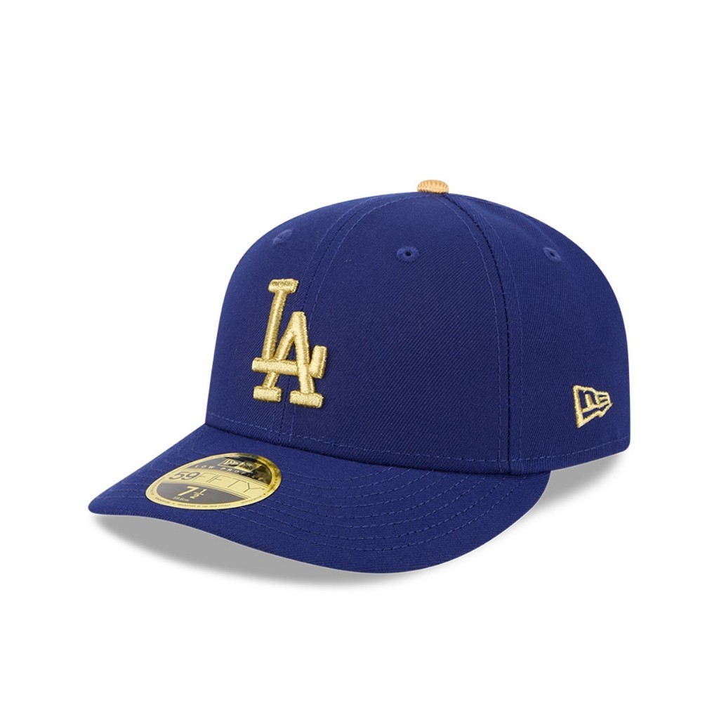 New Era หมวกรุ่น Los Angeles Dodgers MLB Gold Dark Blue 59Fifty Low Profile Cap