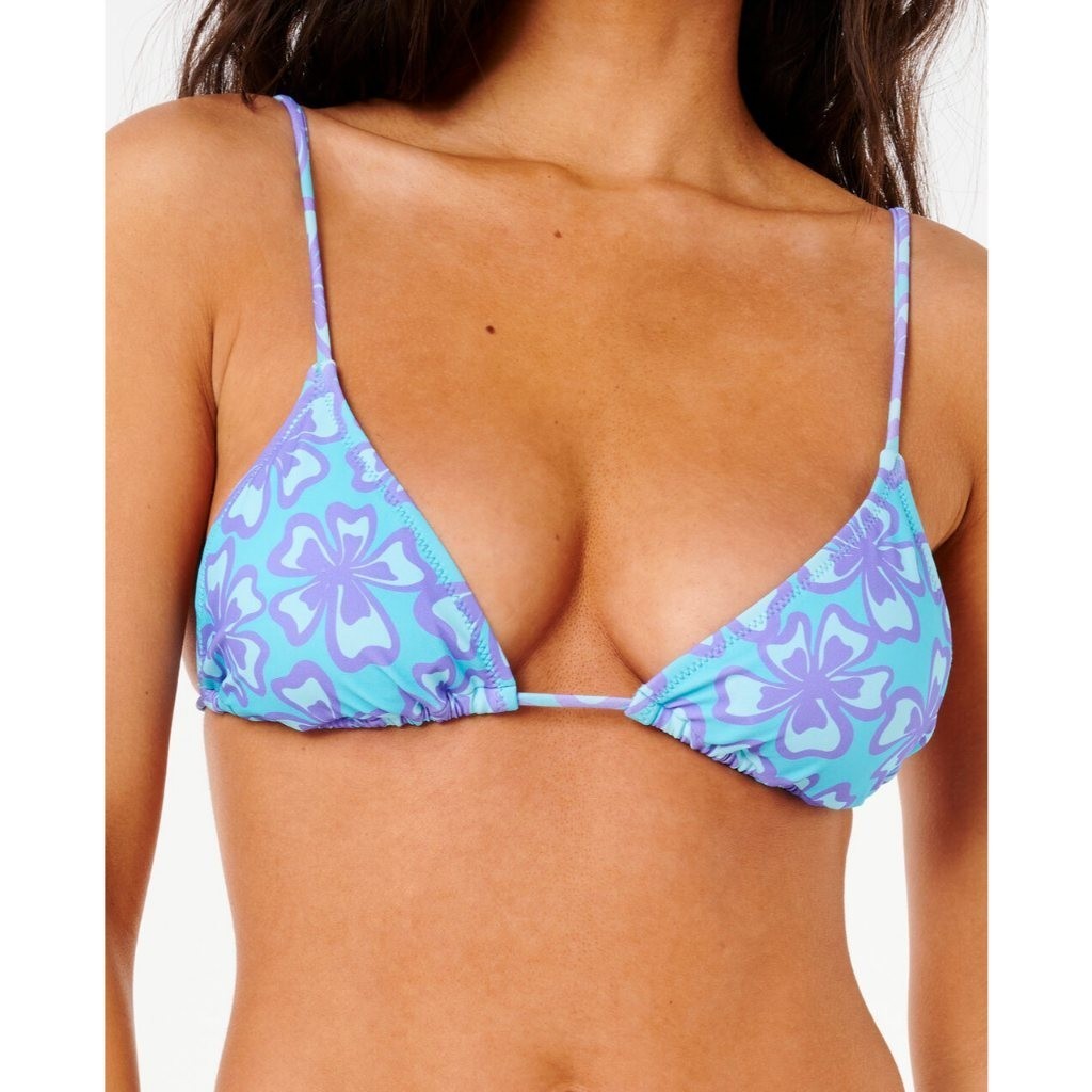 RIPCURL เซ็ตชุดว่ายน้ำ บิกินี่ลายดอก 0P6WSW NEON ISLES SLIDING TRI TOP & CHEEKY HIPSTER W25 — صورة 7