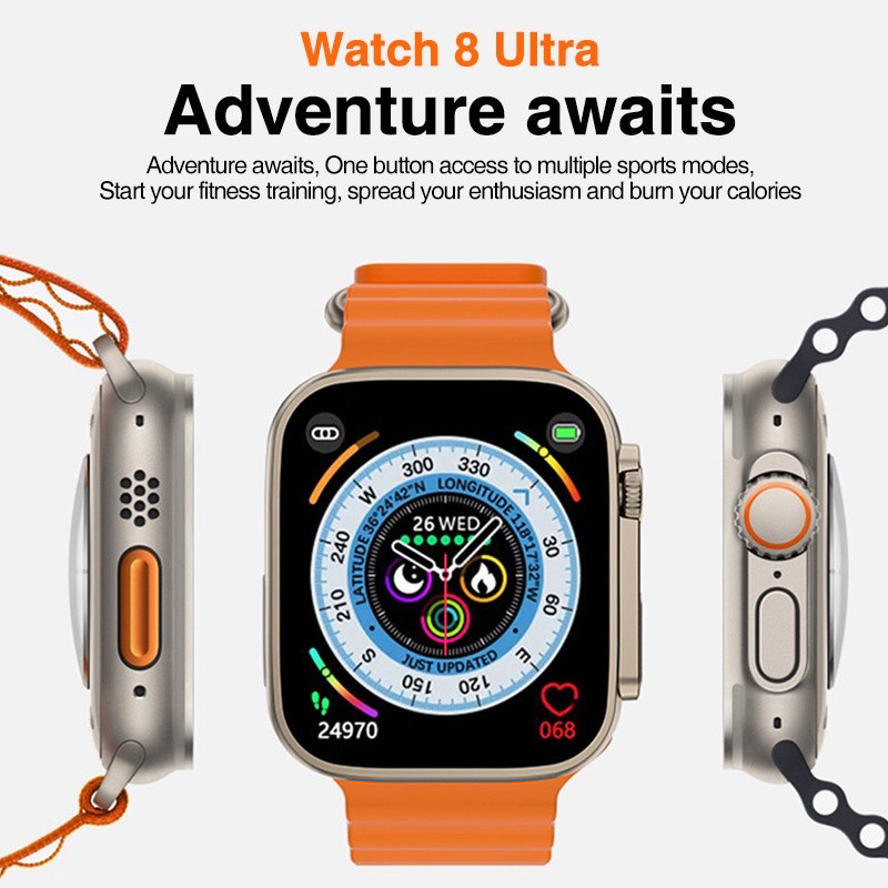 FONKEN สมาร์ทวอทช์ M8 Ultra Max New Smart Watch รองรับภาษาไทย นาฬิกาสมาร์ทวอทช์ สัมผัสได้เต็มจอ Smar