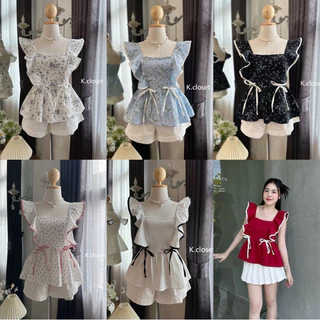 เสื้อผ้าผู้หญิง สาวอวบใส่ได้อกถึง 38 เสื้อคอเหลี่ยม แขนระบาย ลายดอกผ้าลายโทนสีสวยละมุน ผ้าดีเกินราคา✨(เสื้ออย่างเดียว)
