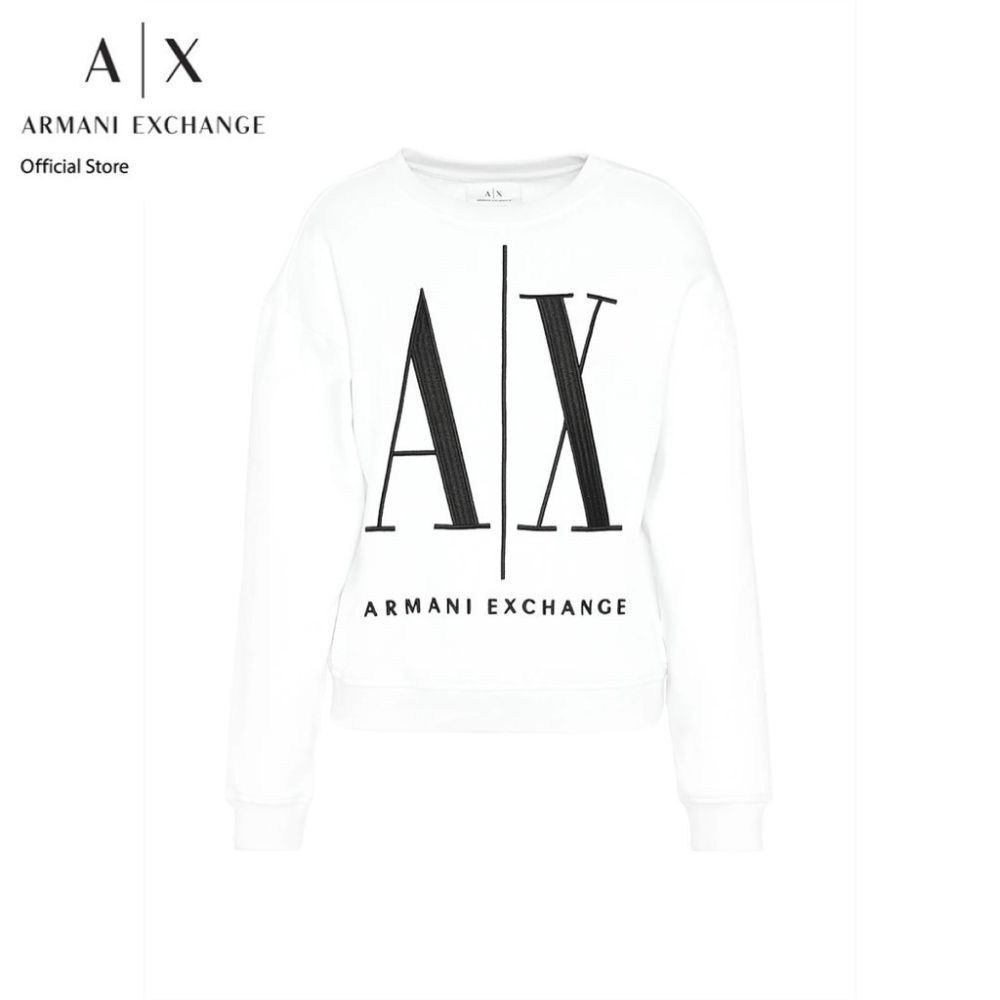 AX Armani Exchange เสื้อกันหนาวผู้หญิง รุ่น AX 8NYM02 YJ68Z1000 - สีขาว