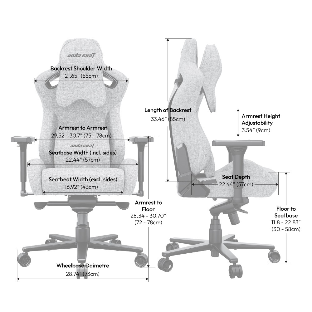 เก้าอี้เกมมิ่งเพื่อสุขภาพ Anda Seat Kaiser 2 Pro Series Premium Gaming Chair เก้าอี้สำนักงาน รับประกัน 6 ปี (AD12XL) รูปที่ 5