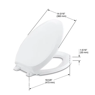 KOHLER French curve quiet-close seat ฝารองนั่ง ฝาชักโครก อีลองเกตเฟรน์เคิร์ฟ K-4713X-0