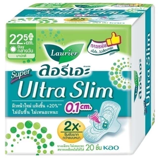LAURIER ลอรีเอะผ้าอนามัยซุปเปอร์อัลตร้าสลิม 22.5ซม. 20ชิ้น [8851818631502]