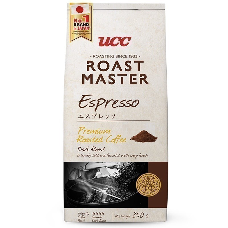 UCC ยูซีซีกาแฟคั่วบดเอสเพรสโซ 250กรัม [8859449800106]