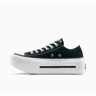 CONVERSE รองเท้าผ้าใบ เสริมส้น น้ำหนักเบานุ่มสบาย CTAS LIFT DOUBLE STACK OX BLACK UNISEX A15490CU_U5BKXX