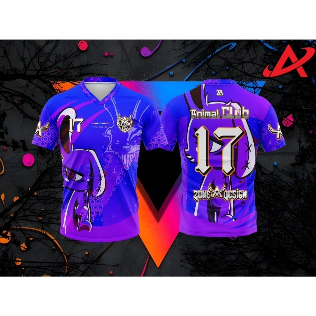 Animal Club เสื้อพิมพ์ลาย Zone A เสื้อวัยรุ่นแขนสั้น ใส่เที่ยว ราคาถูก