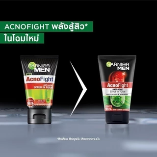 การ์นิเย่ เมน แอคโนไฟท์ แอนตี้-แอคเน่ สครับอินโฟม โฟมสำหรับผิวเป็นสิว 100มล. 2 ชิ้น GARNIER MEN SCRUB IN FOAM 100ml 2 Pc