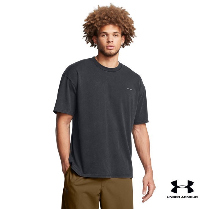 Under Armour Men's UA Heavyweight Oversized Logo Wash Short Sleeve